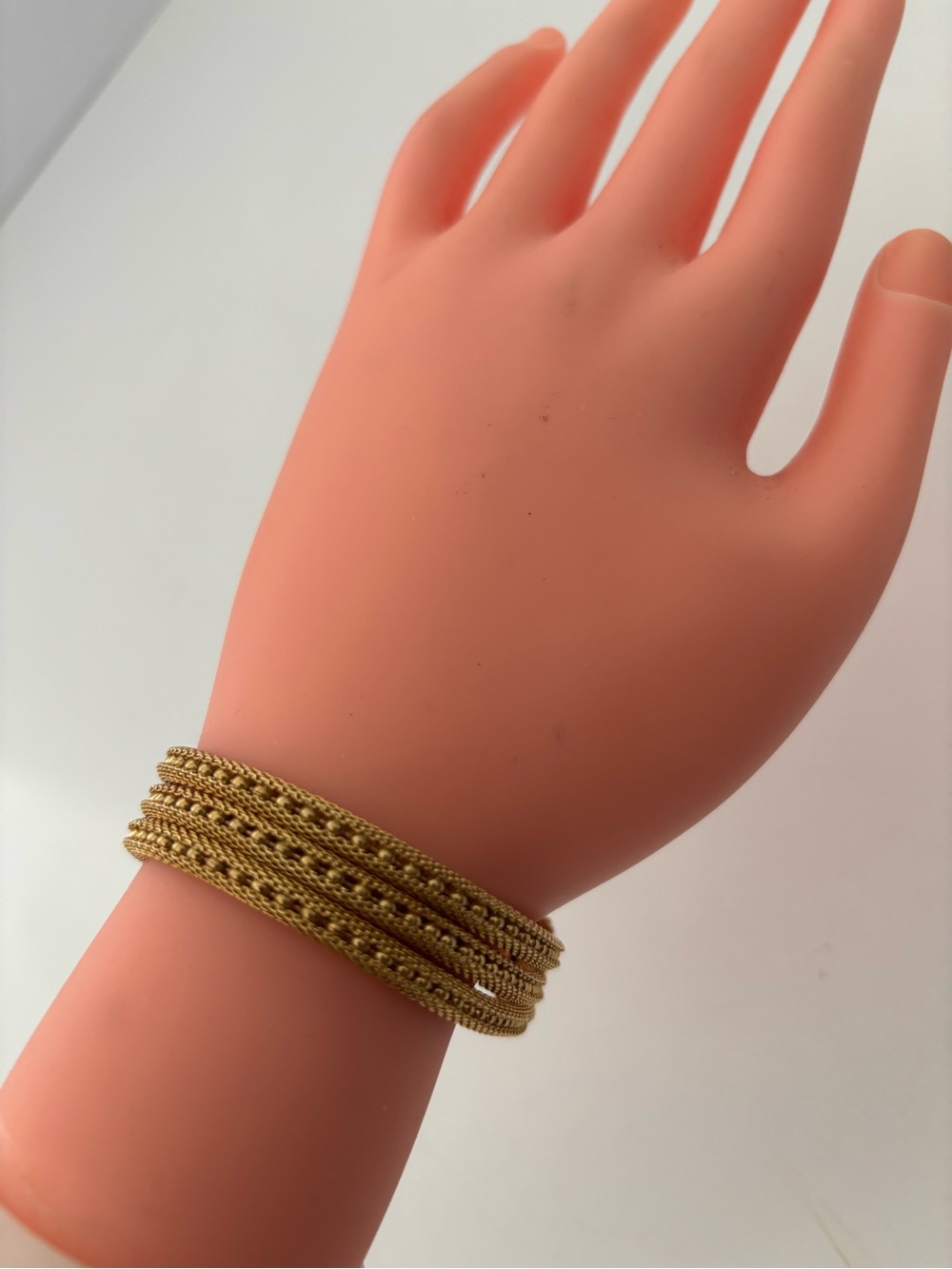 Gold-Tone Triple-Mesh Bracelet - Picture 8 of 15